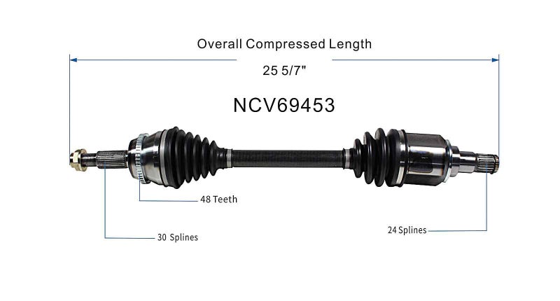 GSP NCV69453 CV Axle Shaft Assembly - Left Front (Driver Side) - Image 5